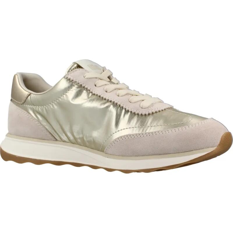 FITFLOP FitFlop Retro-Q FF Metallic-Fabric/Suede Sneakers  PLATINO 36