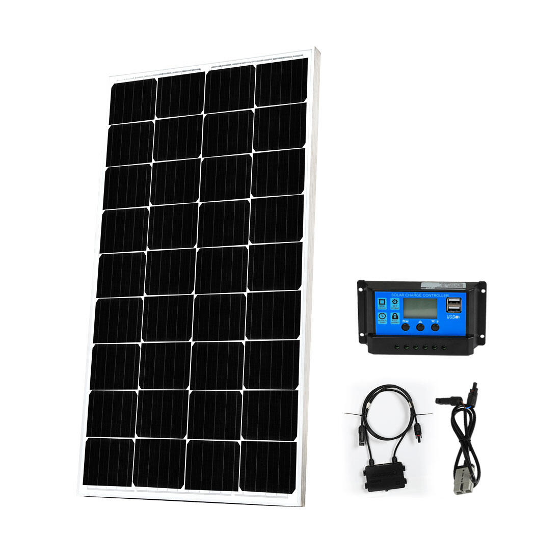 Traderight Group  12V 250W Solar Panel Kit Mono Caravan Camping Power Controller