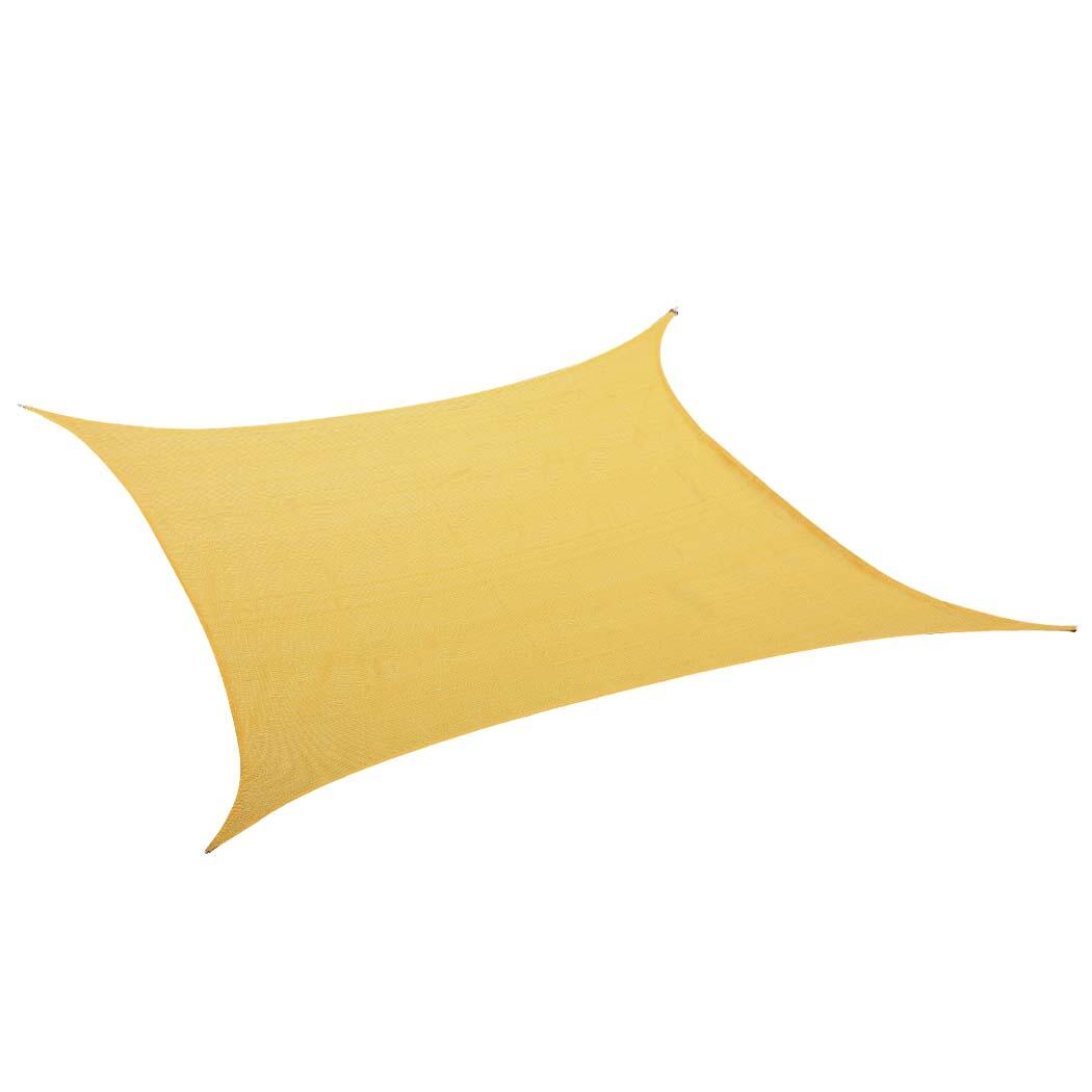 Mountview 180GSM 5x3M Rectangle Shape Sun Shade Sail - Sand
