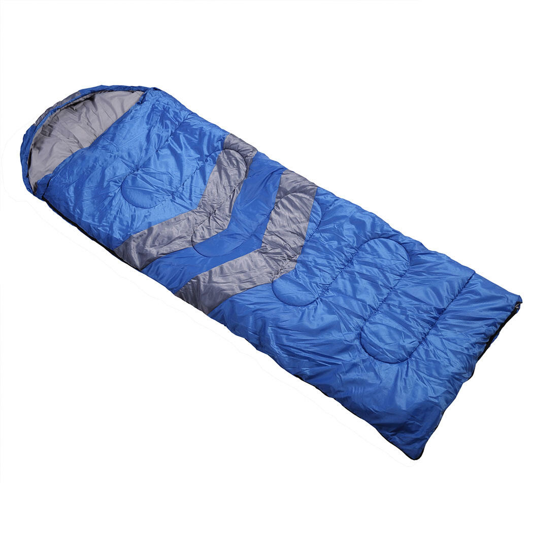 Mountview -10 Degree Camping Single Sleeping Bag with Matching Carry Bag - Blue