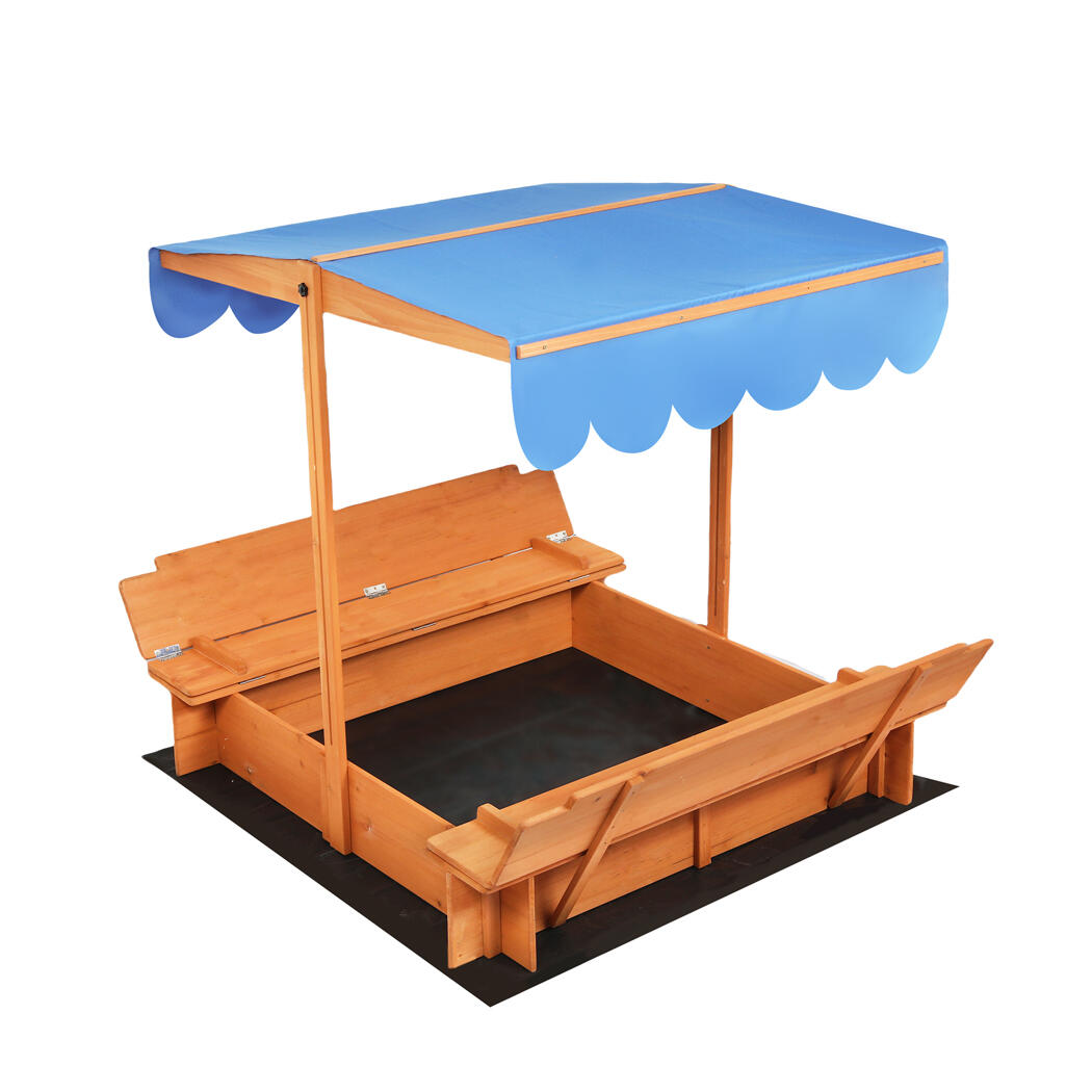 BoPeep Wooden 4 in 1 Outdoor Toys Kids Sandpit Box Canopy