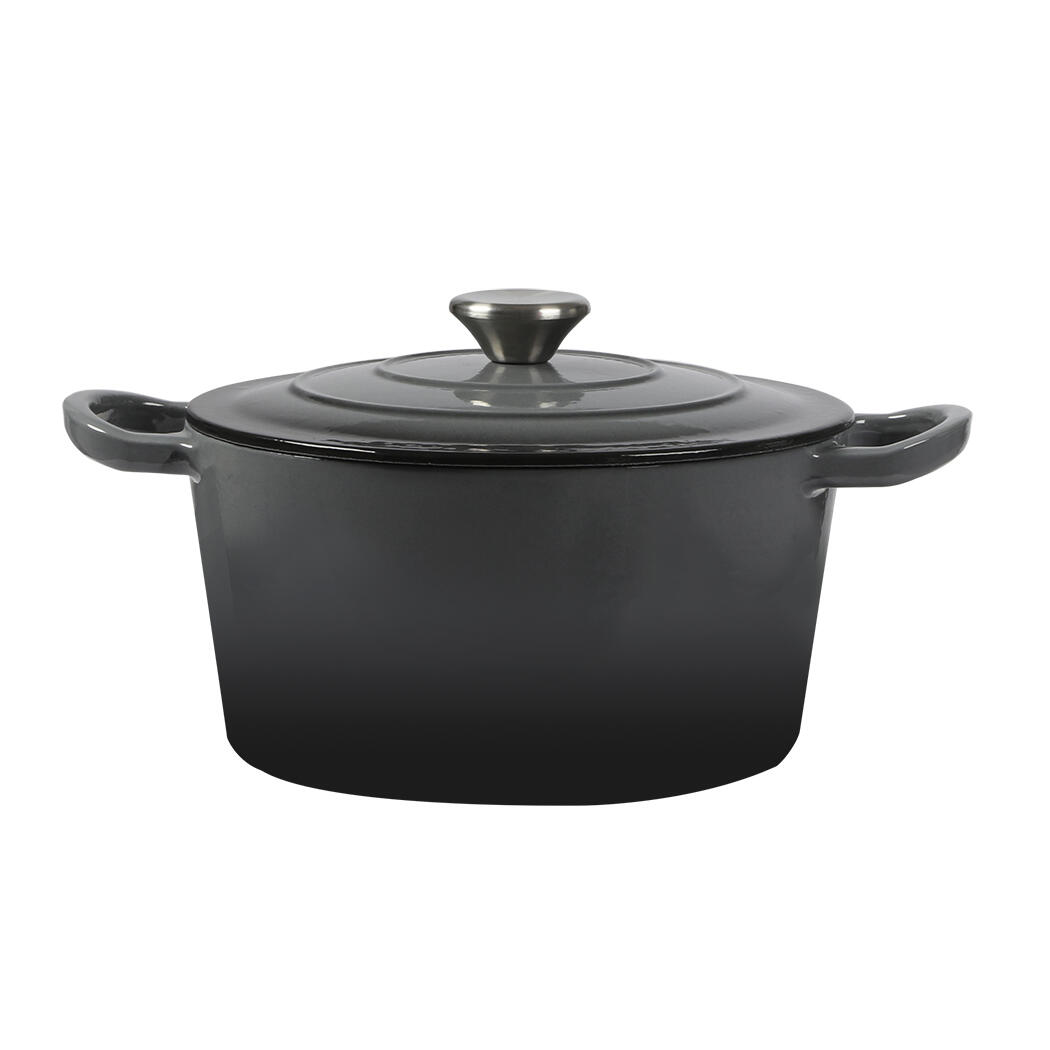 Toque Enamelled Dutch Oven Cast Iron Pot with Lid Camping Cookware