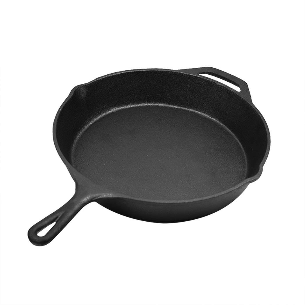 TOQUE 30cm Chef's Quality Large Cast Iron Skillet Frying Pan