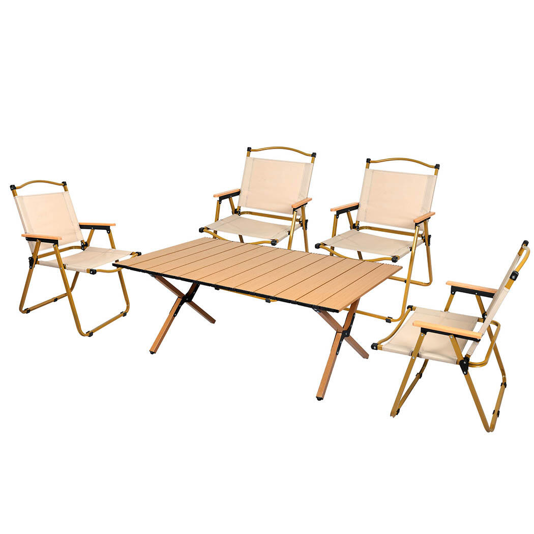 Levede 5 Piece Portable Camping Chair and Table Set - Medium