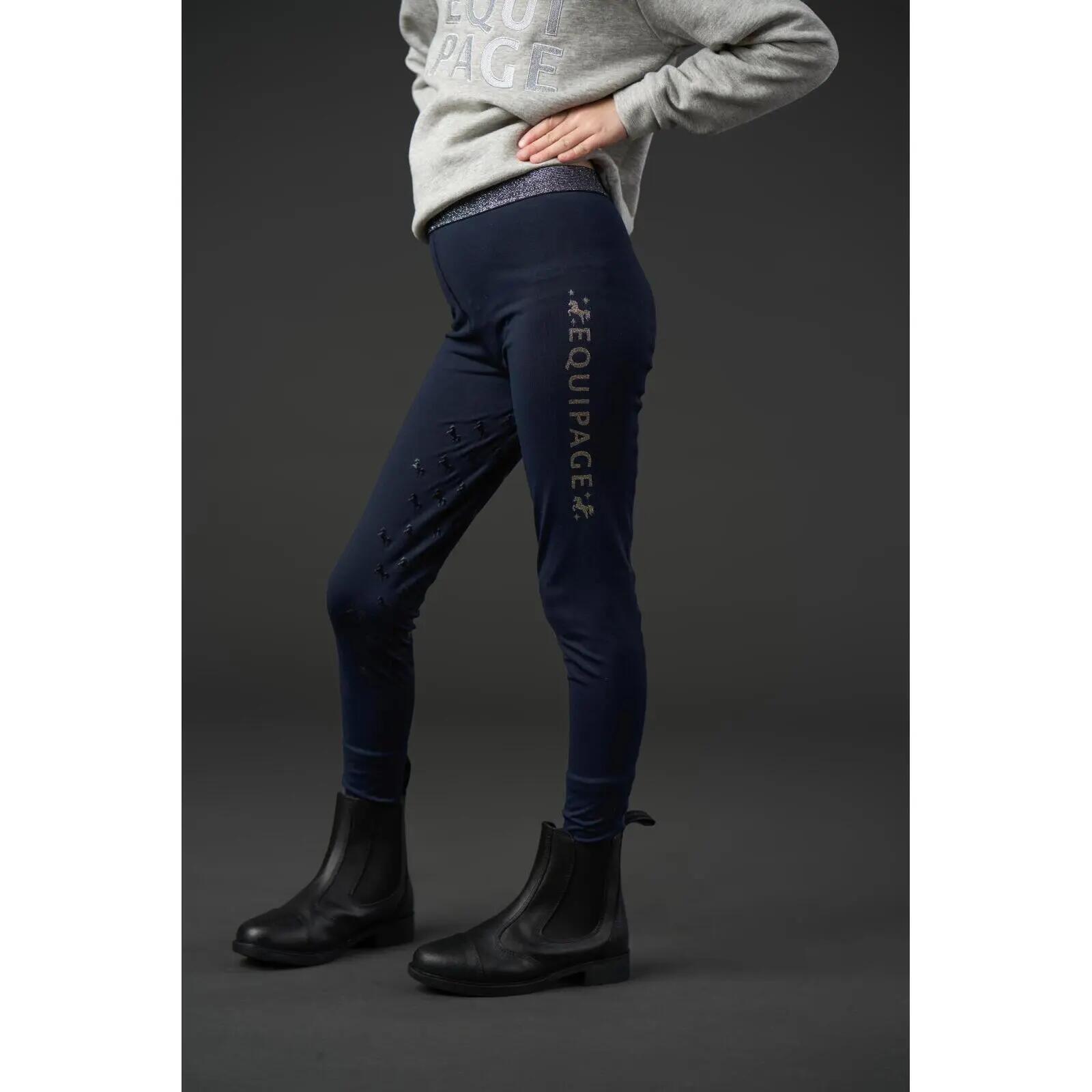 Legging de equitación full grip niña Equipage Maggie 4/5