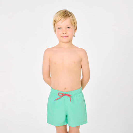 Bañador niño corto forro contraste turquesa