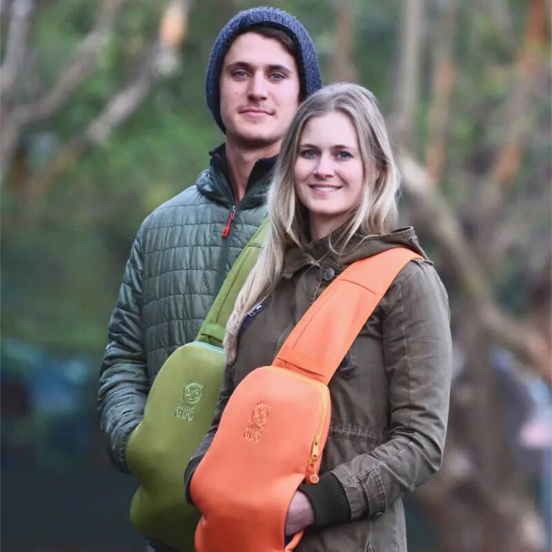 Bodywarmer Rucksack mit Wärmflasche für Erwachsene - Classic - Grün - Orange 4/5