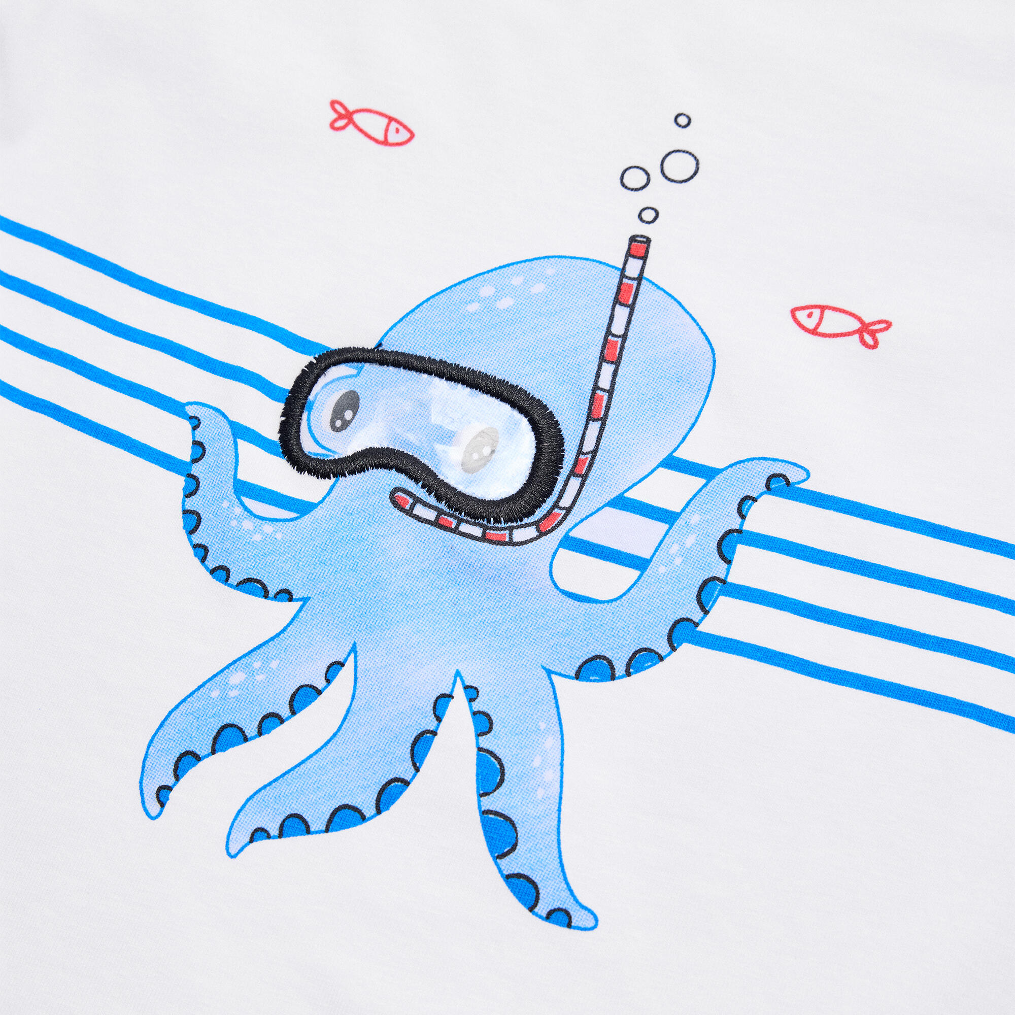 Ensemble t-shirt et caleçon pour bébé avec imprimé pieuvre 2/7