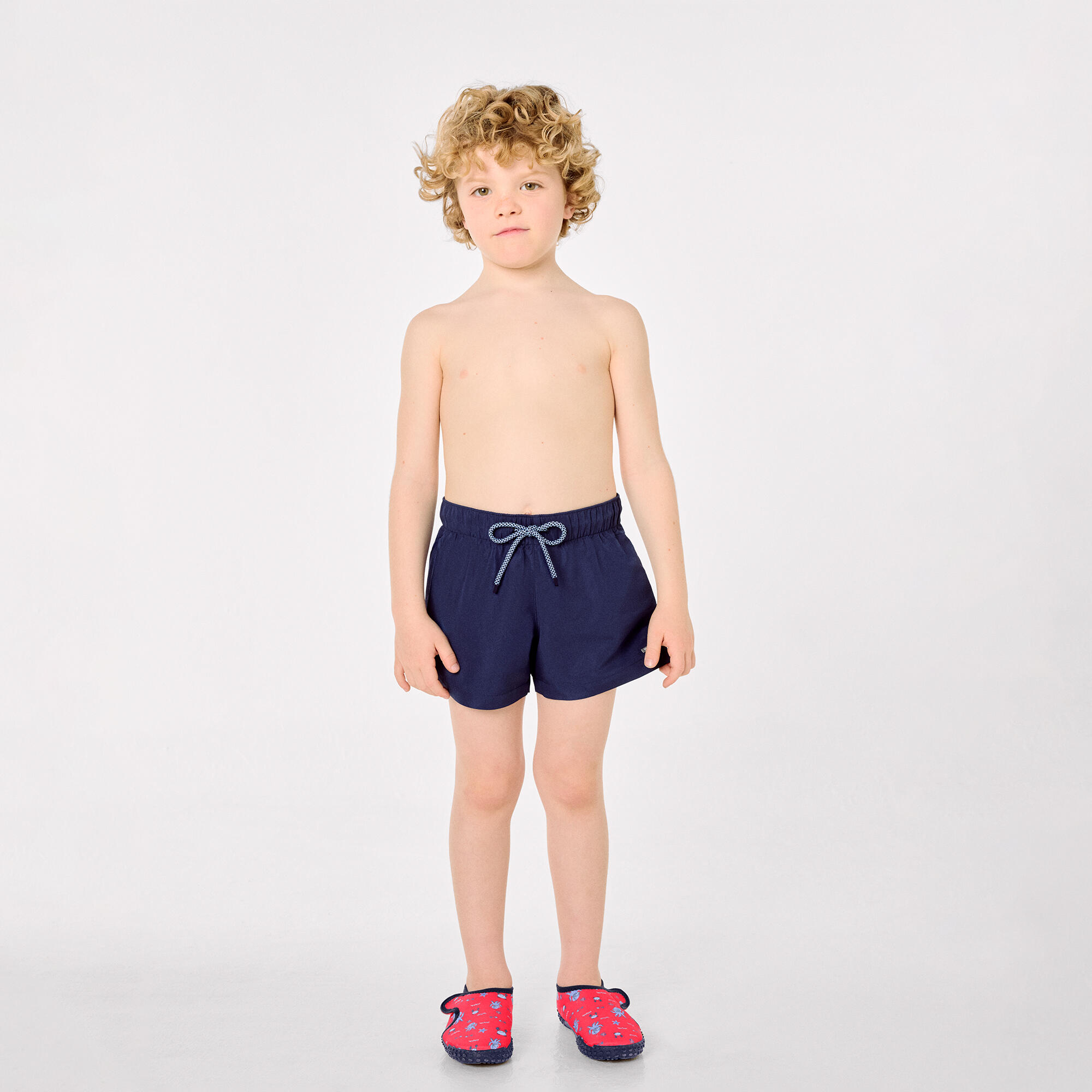 Bañador niño corto liso marino 7/7