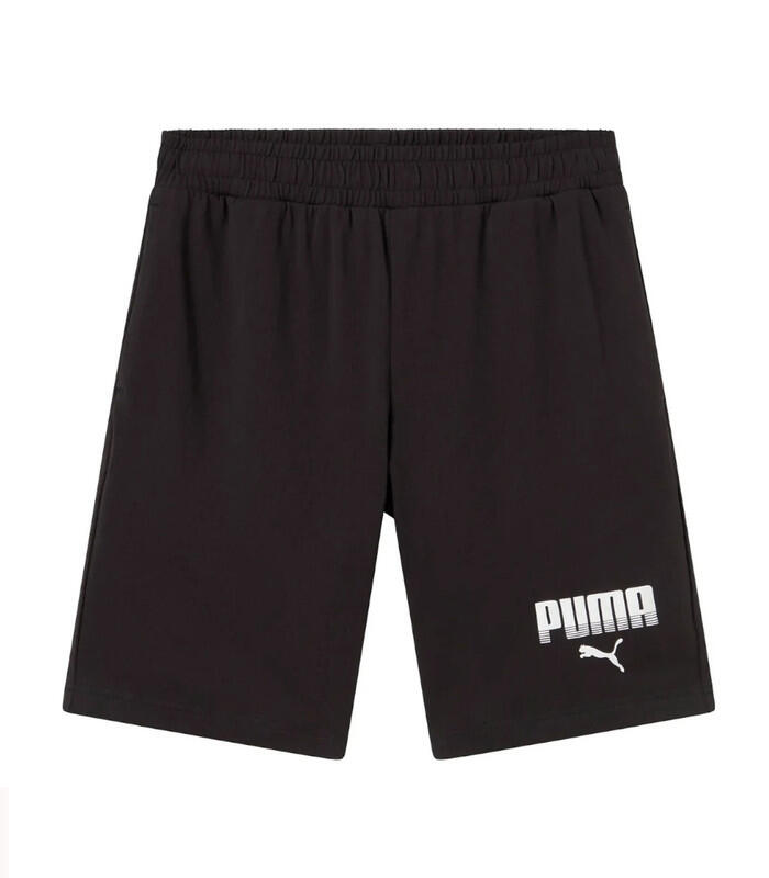 Puma Shorts Uomo Essential Graphic Cotone Bianchi Nero Regular Fit Nero XS 1/2