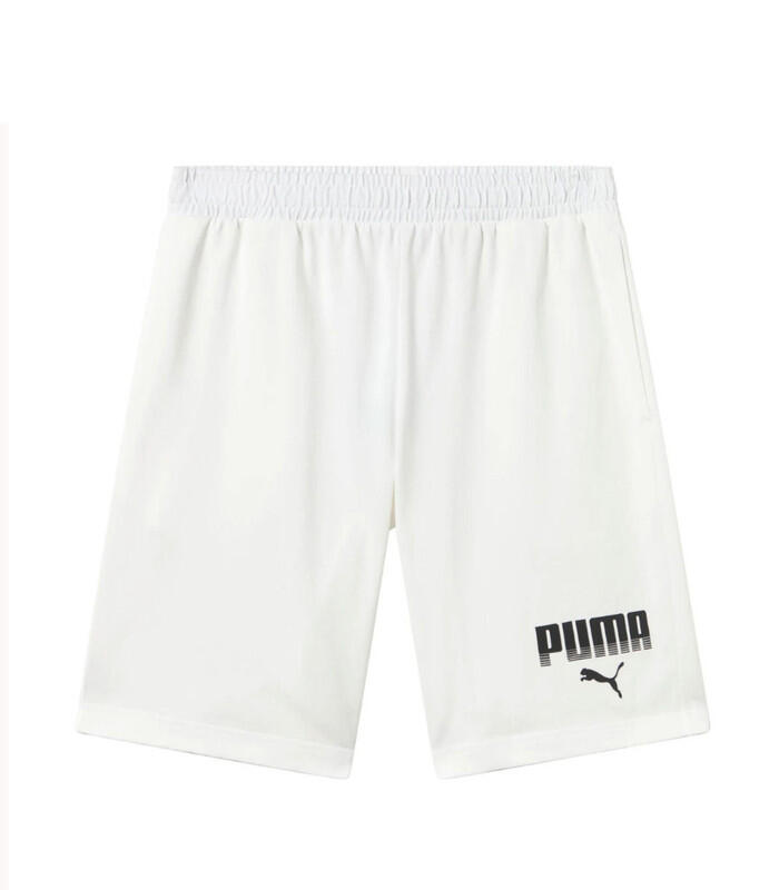 Puma Shorts Uomo Essential Graphic Cotone Bianco con Coulisse Bianco M 1/1