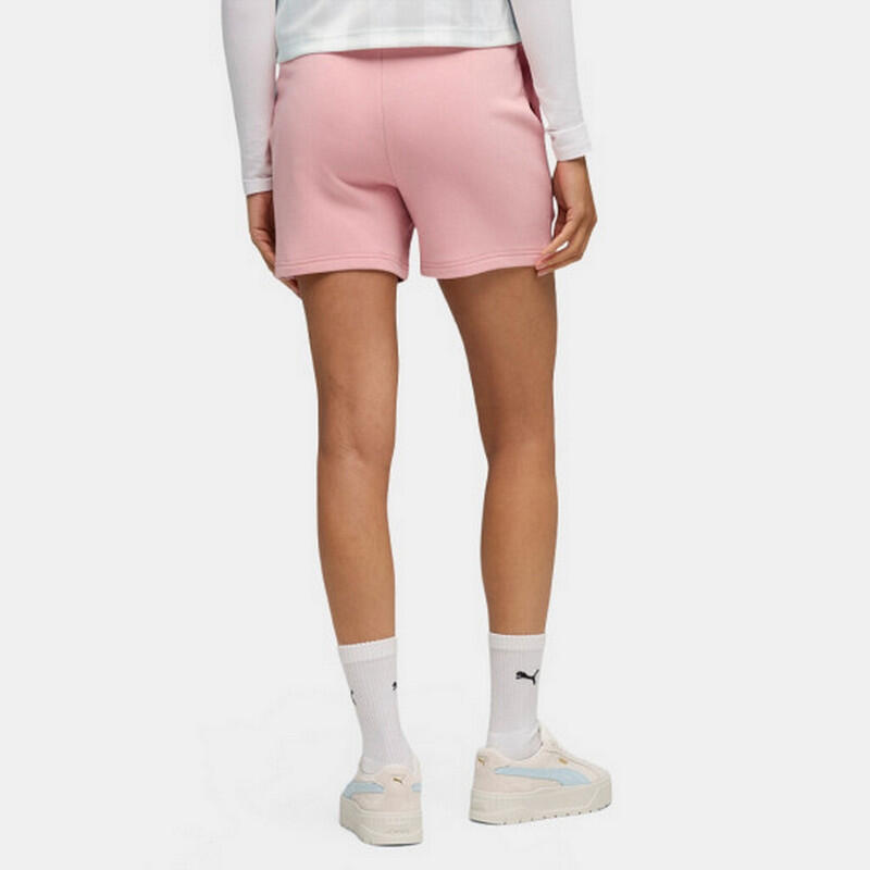 PUMA Ess Small No. 1 Logo 5'' Pantaloncini a Vita Alta TR Rosa L 3/3