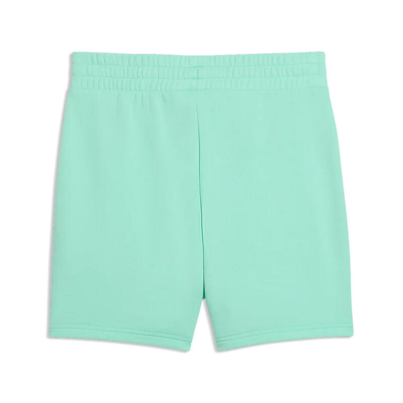 PUMA Ess Small No. 1 Logo 5'' Pantaloncini a Vita Alta TR Mint Jelly Azzurro XS 2/2