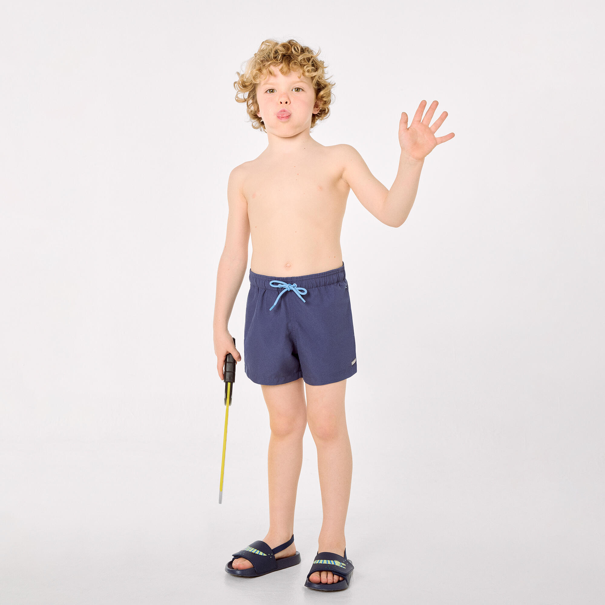 Bañador niño corto forro contraste marino 4/5