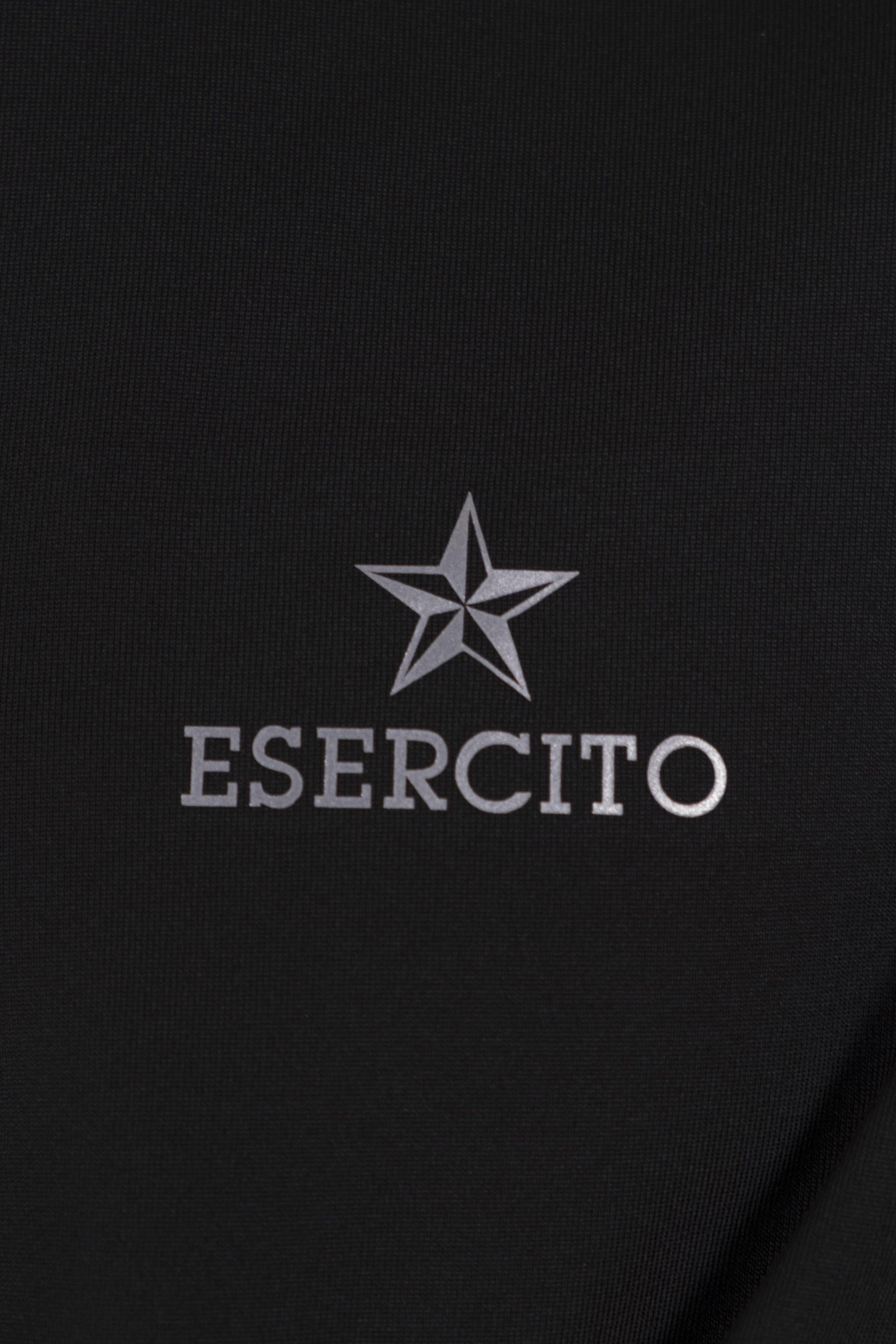 Felpa Esercito a maniche lunghe con zip da running uomo nera 3/4