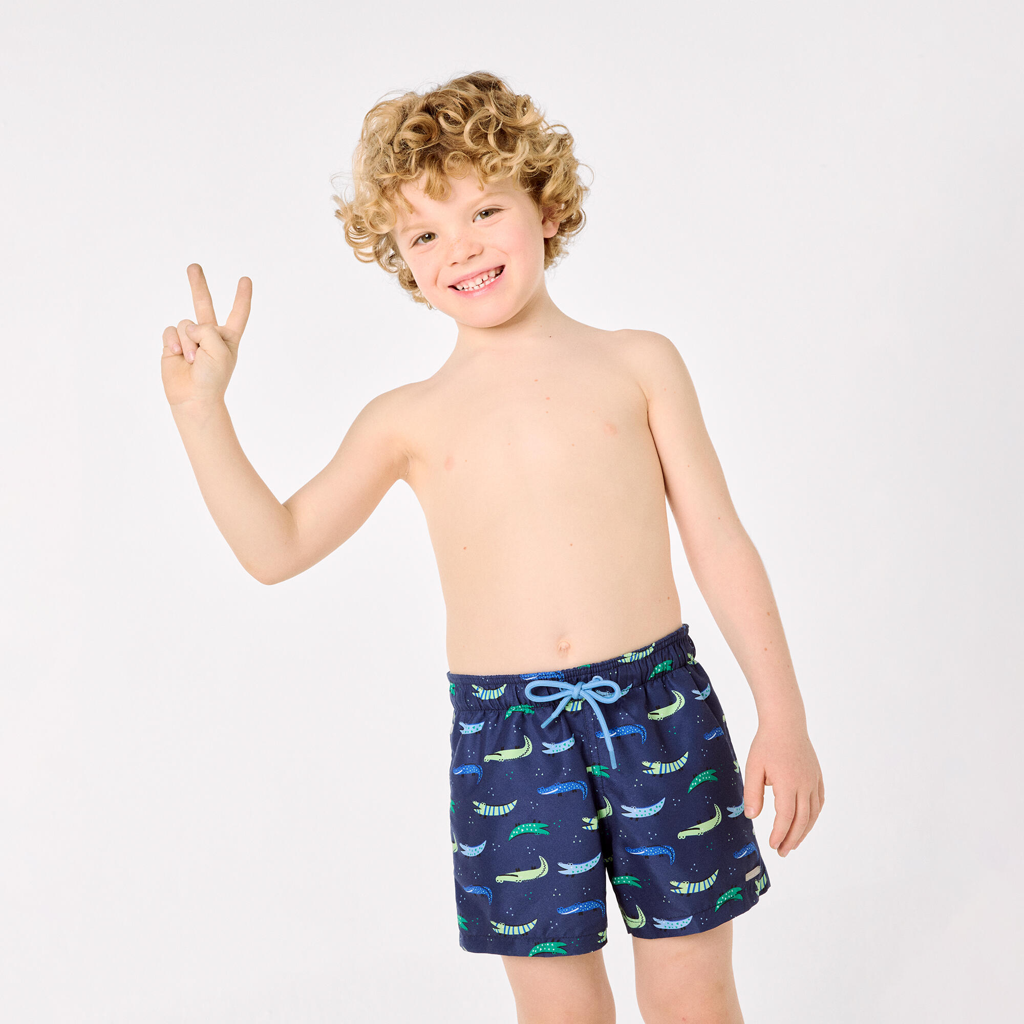 Short de bain garçon à imprimé crocodile multicolore 4/7