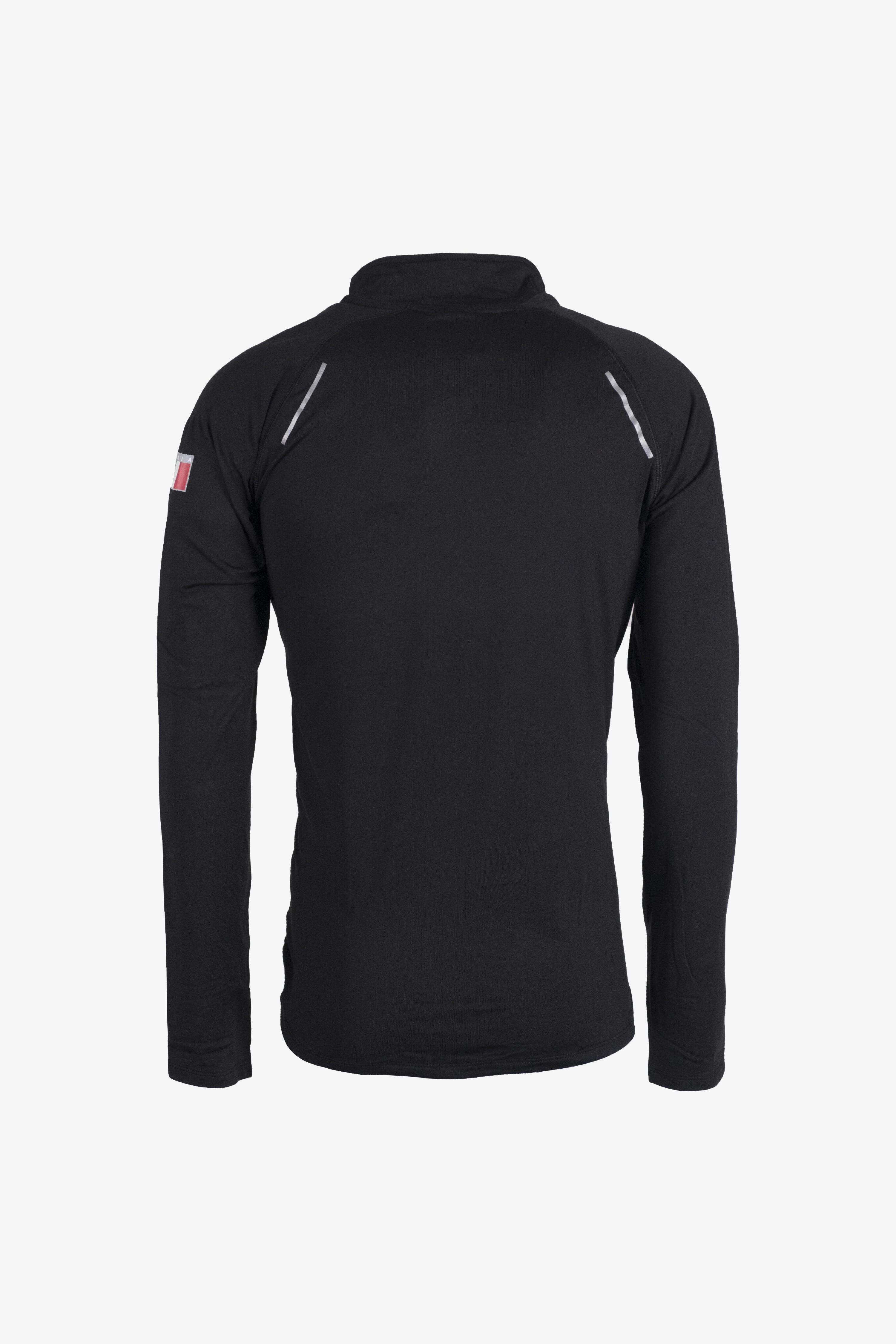 Felpa Esercito a maniche lunghe con zip da running uomo nera 2/4