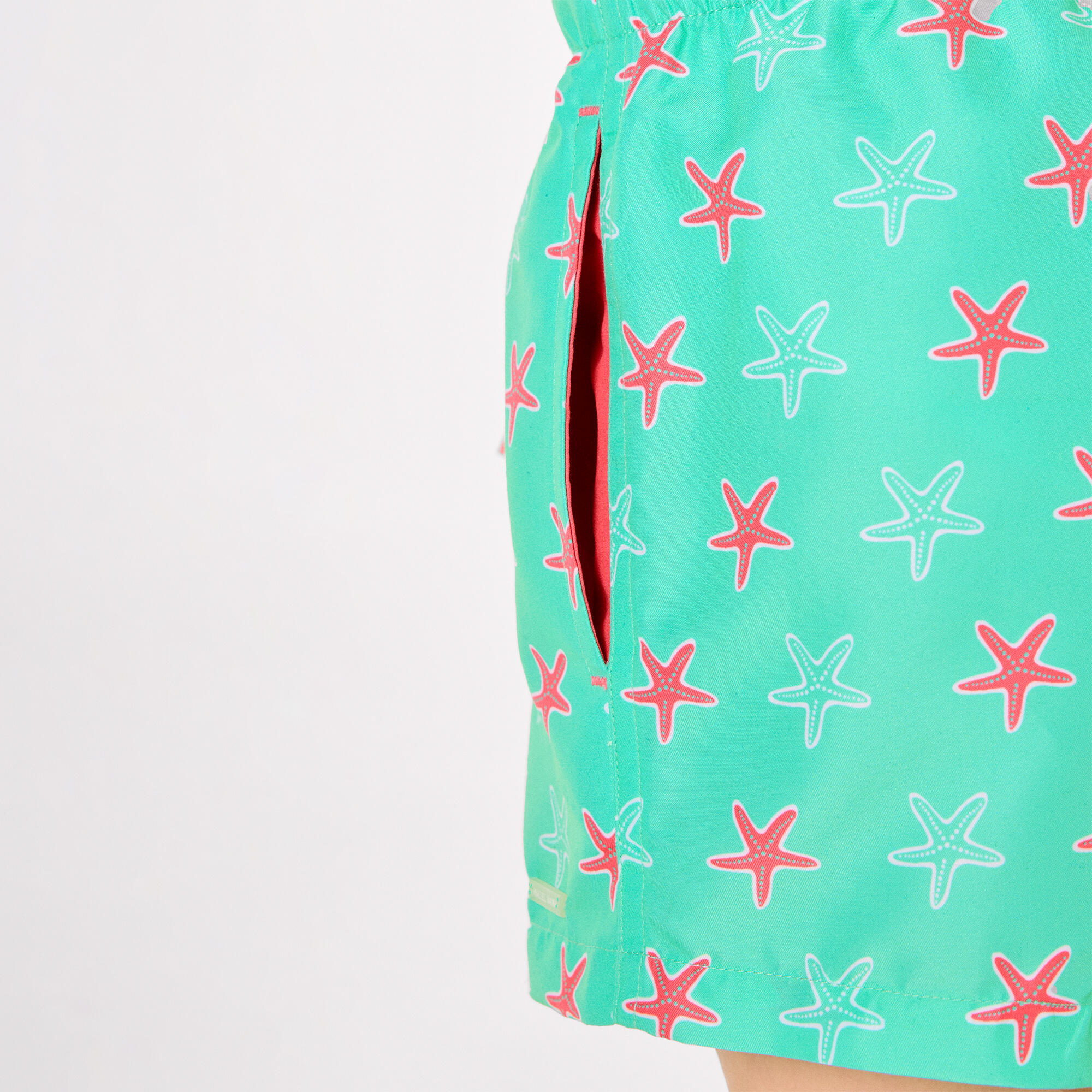 Bañdor niño corto estampado estrellas marinas turquesa 6/7