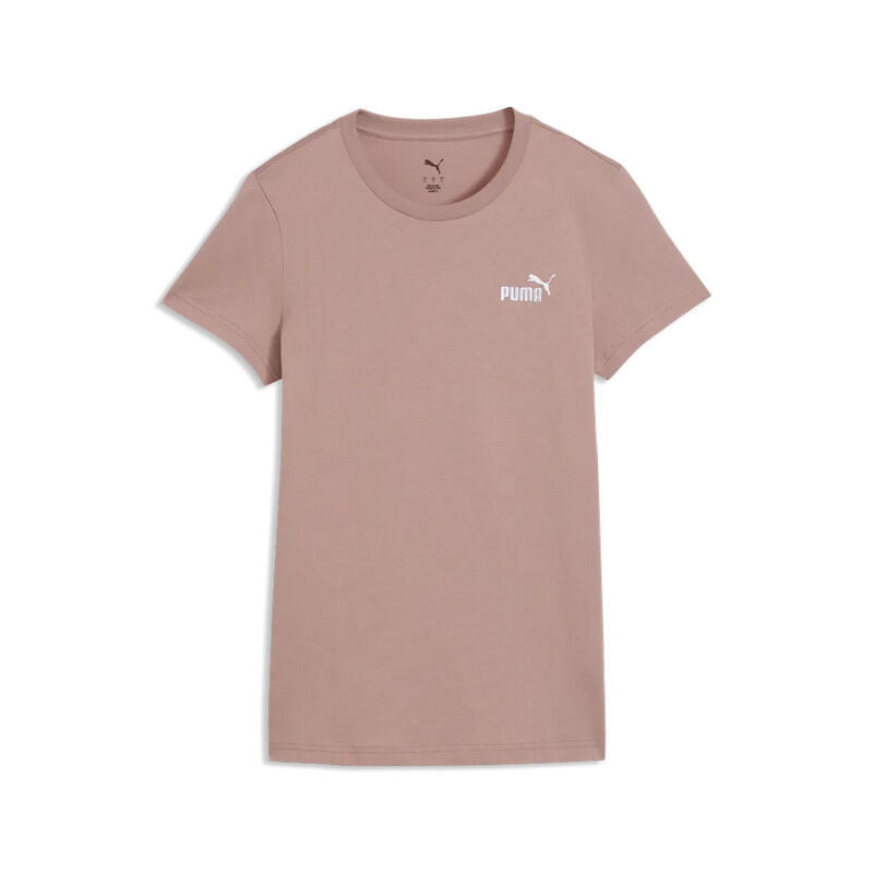 Puma T-Shirt Donna ESS Small Logo Cotone Relaxed Fit Casual Top Rosa XS 1/2