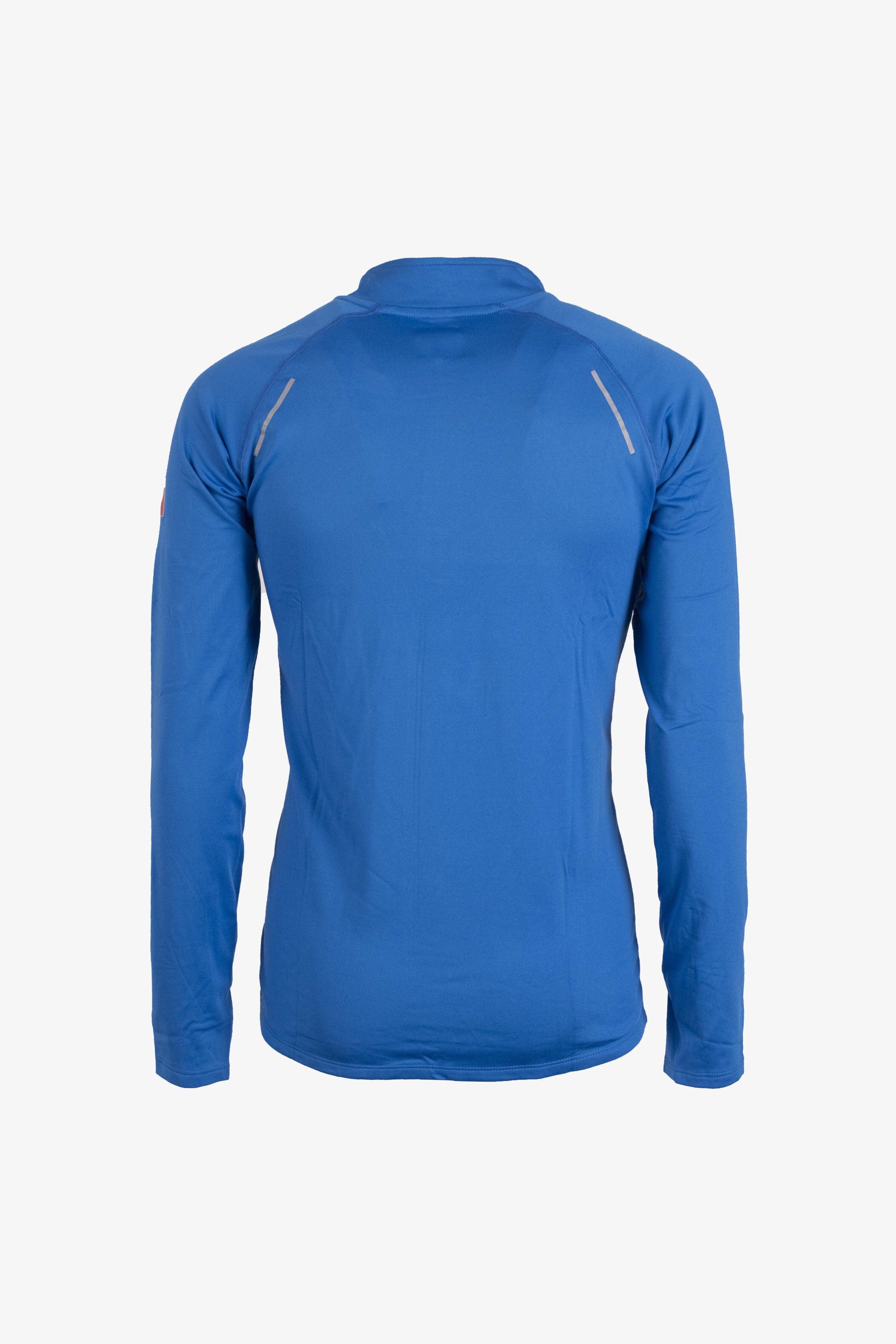 Felpa Esercito a maniche lunghe con zip da running uomo azzurra 2/4