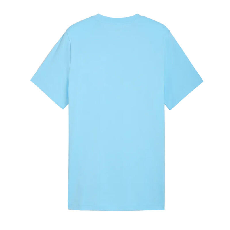 Puma T-Shirt Uomo Essentials 2 Colour N.1 Logo Fresh Water Cotone Azzurro S 2/5