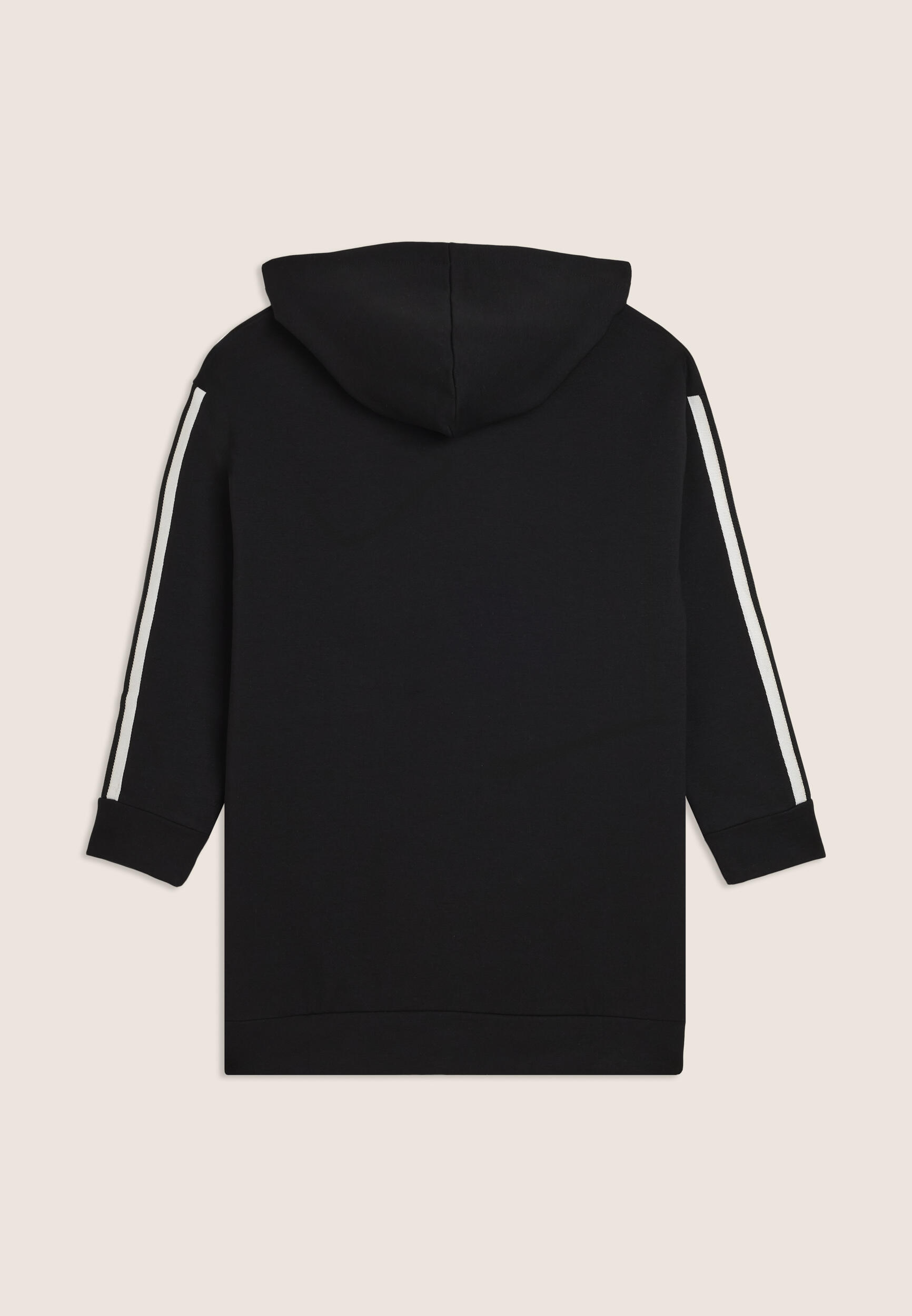 Robe sweat-shirt longue Junior avec logo en paillettes et bandes contrastées 2/3