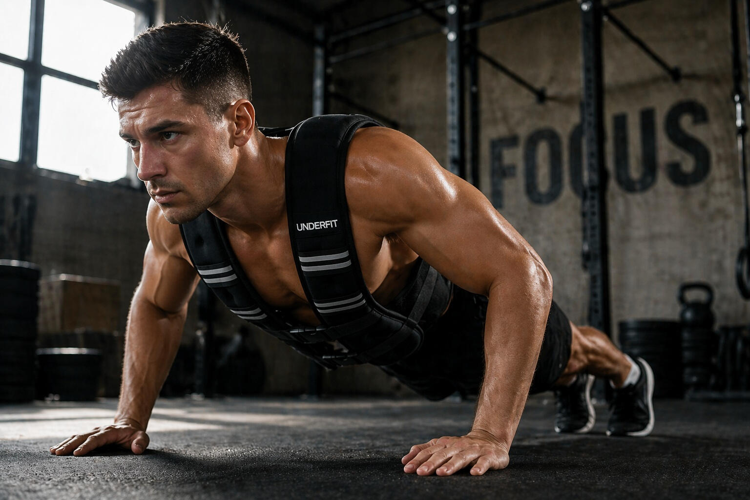 Kamizelka treningowa z obciążeniem X-PRO 10 kg UNDERFIT do ćwiczeń 4/8