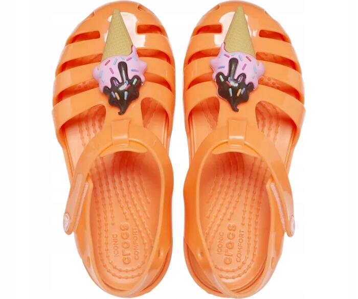 Gyerek gyalogláshoz szandál tépőzáras Crocs Isabella Charm Sandal 6/6