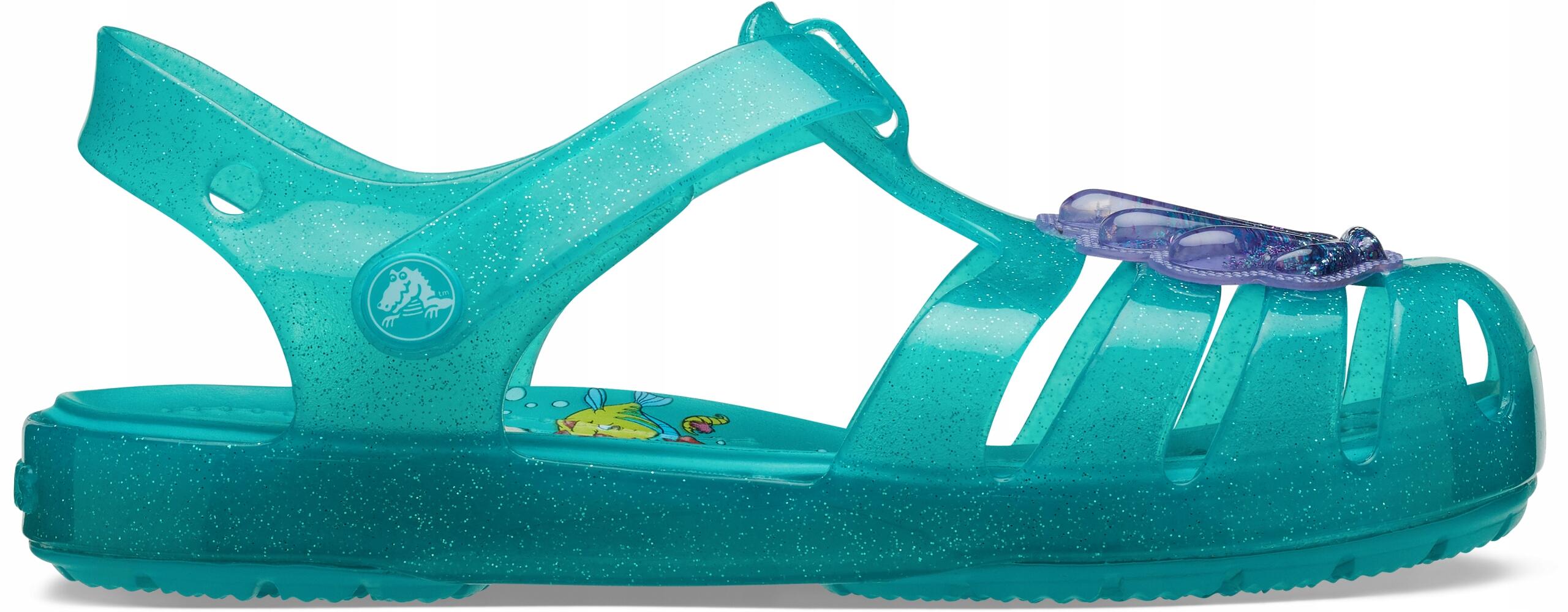 Gyerek gyalogláshoz szandál tépőzáras Crocs Princess Ariel Isabella 3/6