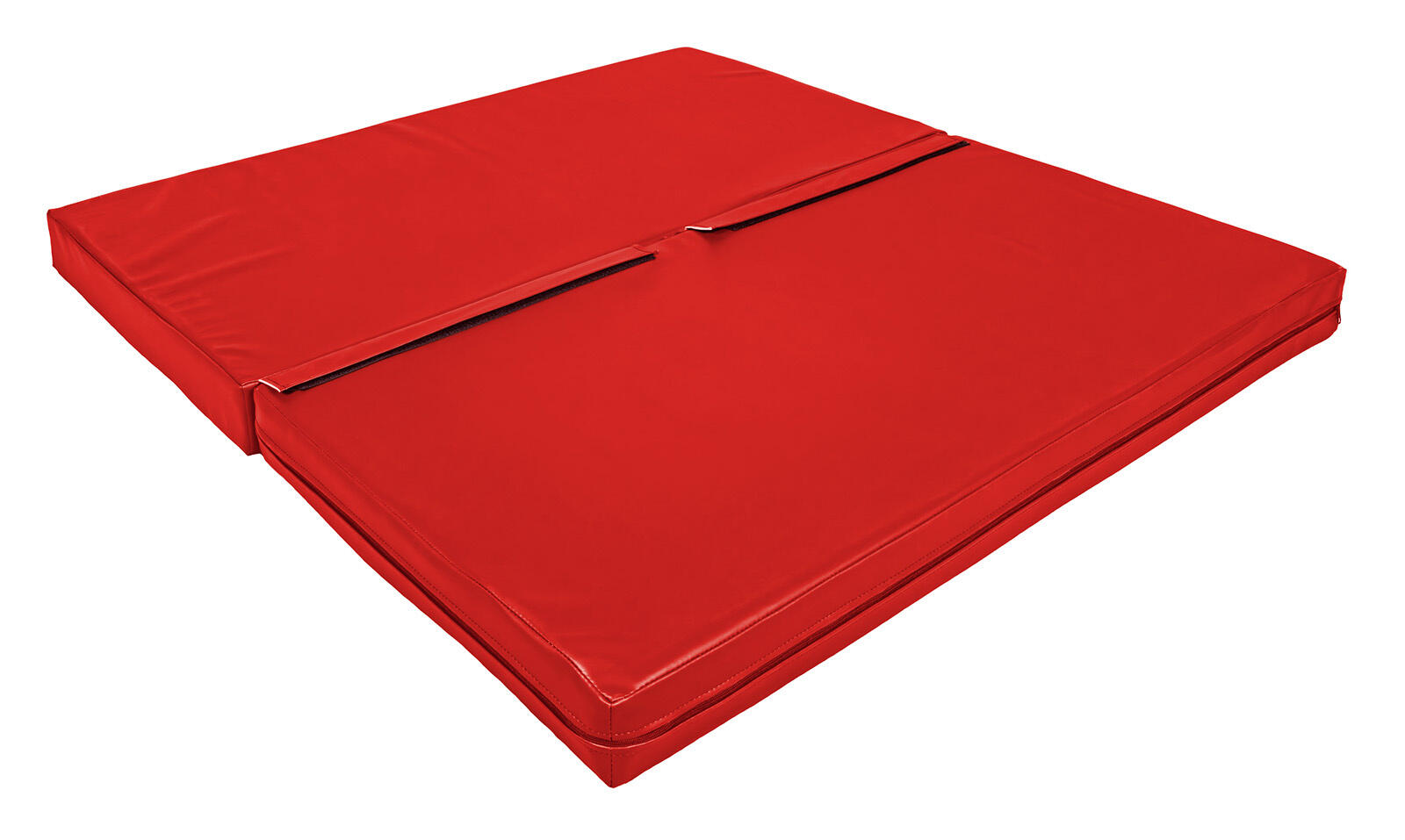 Materac dwuczęściowy z rzepami UNDERFIT 130 x 120 x 10 cm miękki czerwony 2/7
