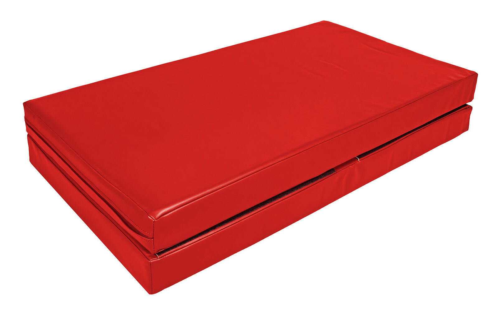 Materac dwuczęściowy z rzepami UNDERFIT 130 x 120 x 10 cm miękki czerwony 6/7