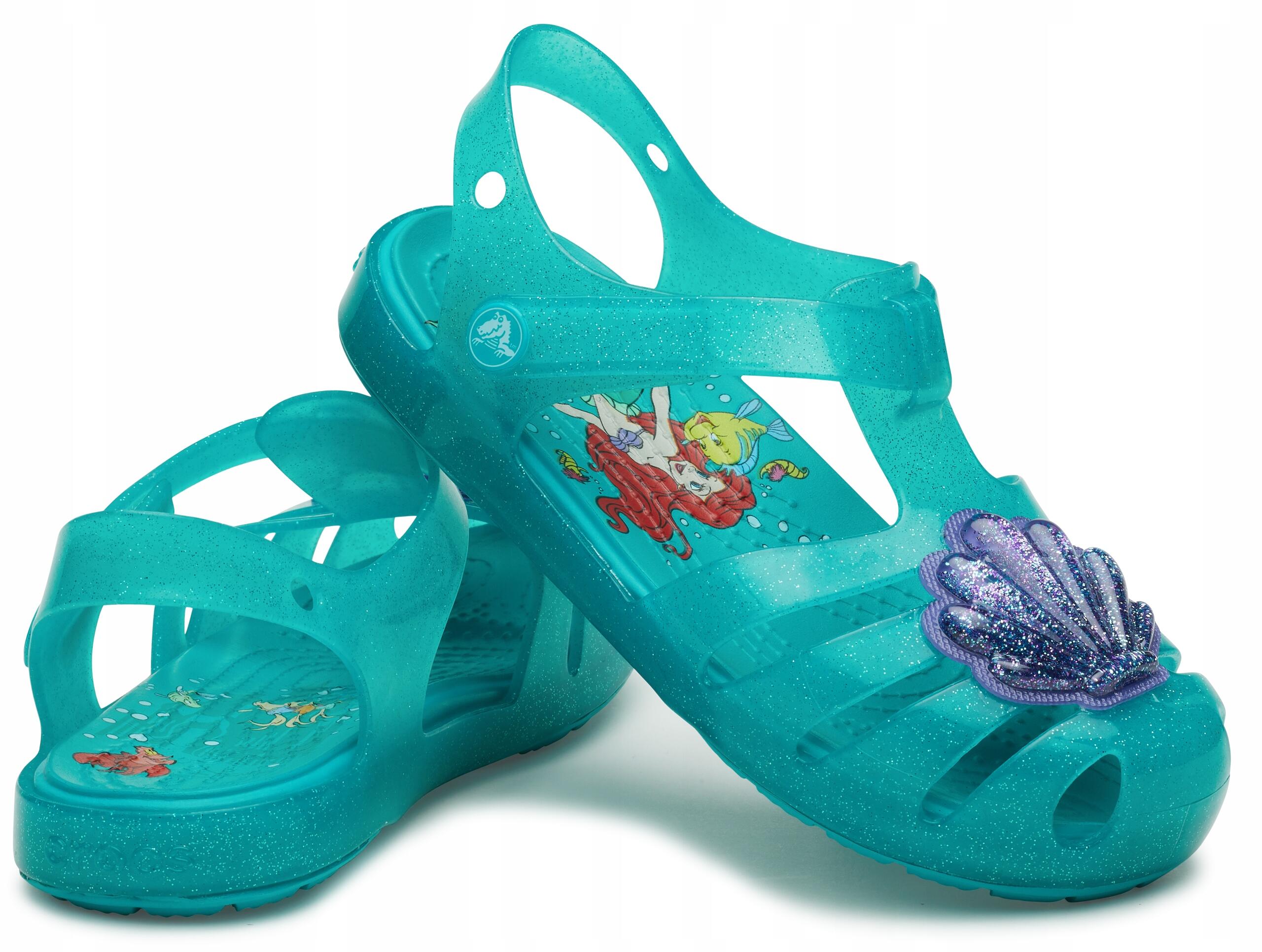 Gyerek gyalogláshoz szandál tépőzáras Crocs Princess Ariel Isabella 2/6