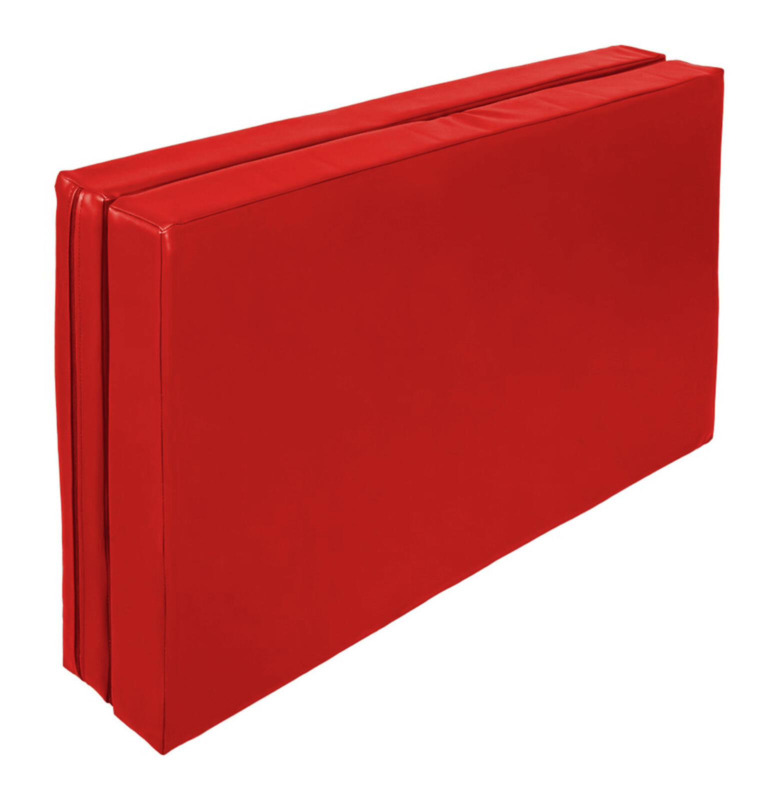 Materac dwuczęściowy z rzepami UNDERFIT 130 x 120 x 10 cm miękki czerwony 4/7