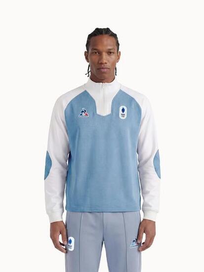 Polo col zippé Équipe de France Olympique 2026 Jeux Olympiques EQUIPE DE FRANCE