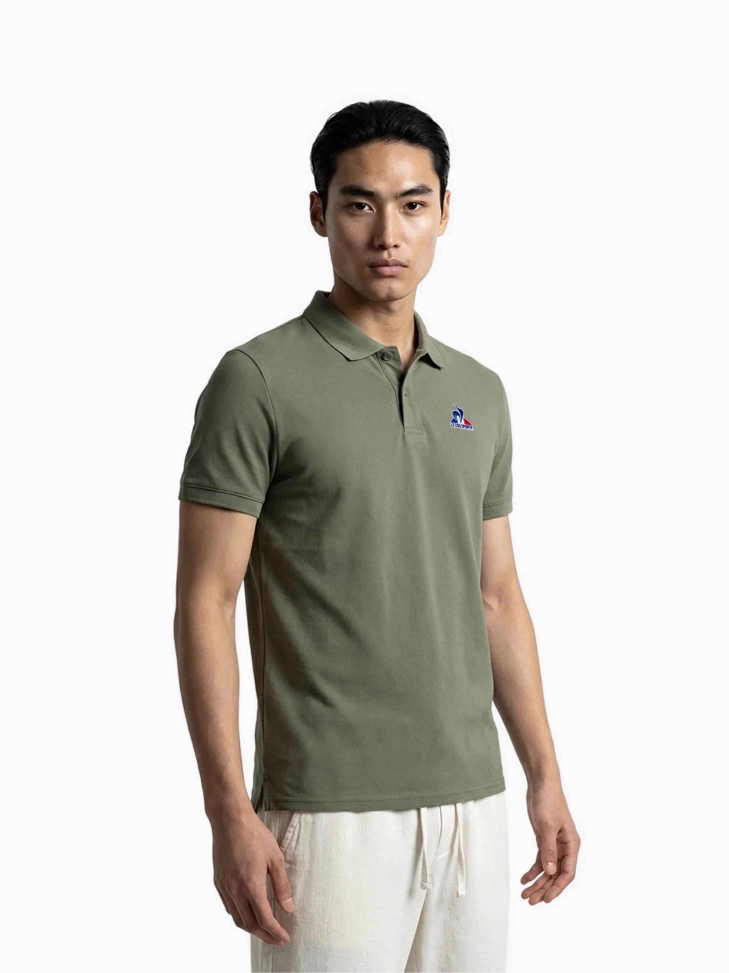 Polo Essentiel en jersey effet piqué Essentiels 1/4