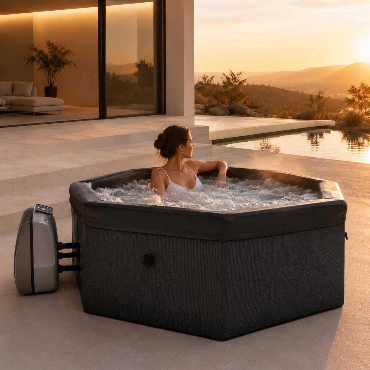 Nixspa Spa esterna gonfiabile semirigida 5–6 persone 5/6