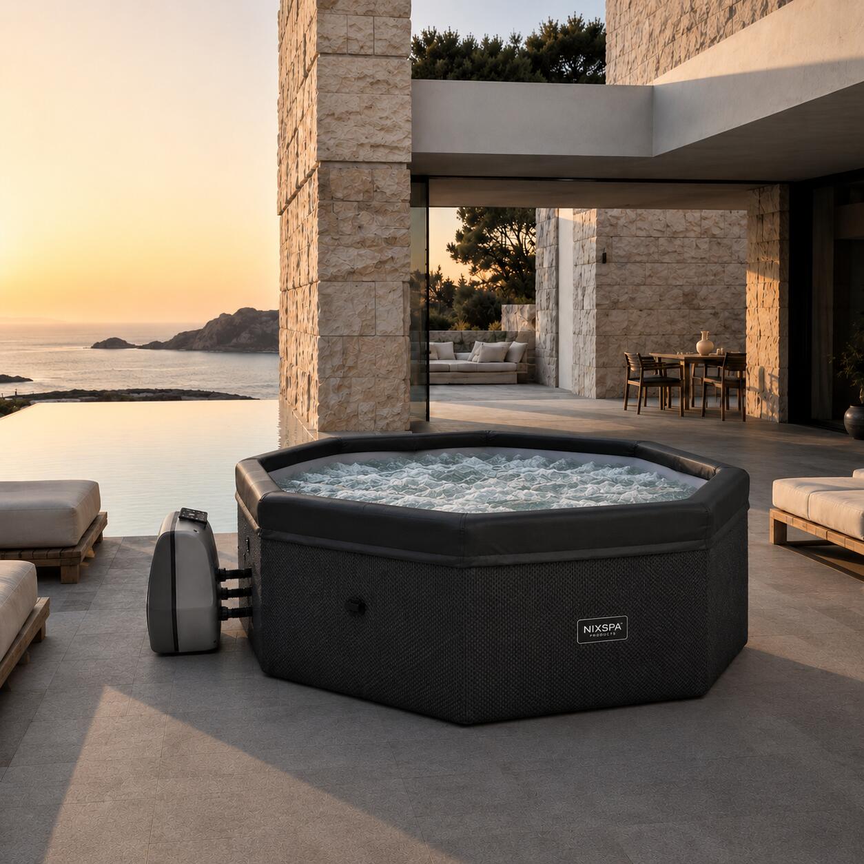 Nixspa Spa esterna gonfiabile semirigida 5–6 persone 6/6
