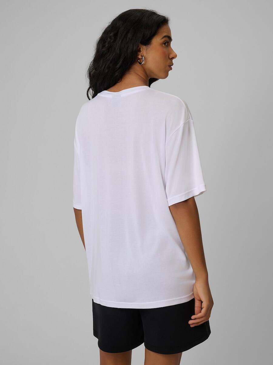 T-shirt loose gładki damski 4F 4FRSS26TTSHF4262