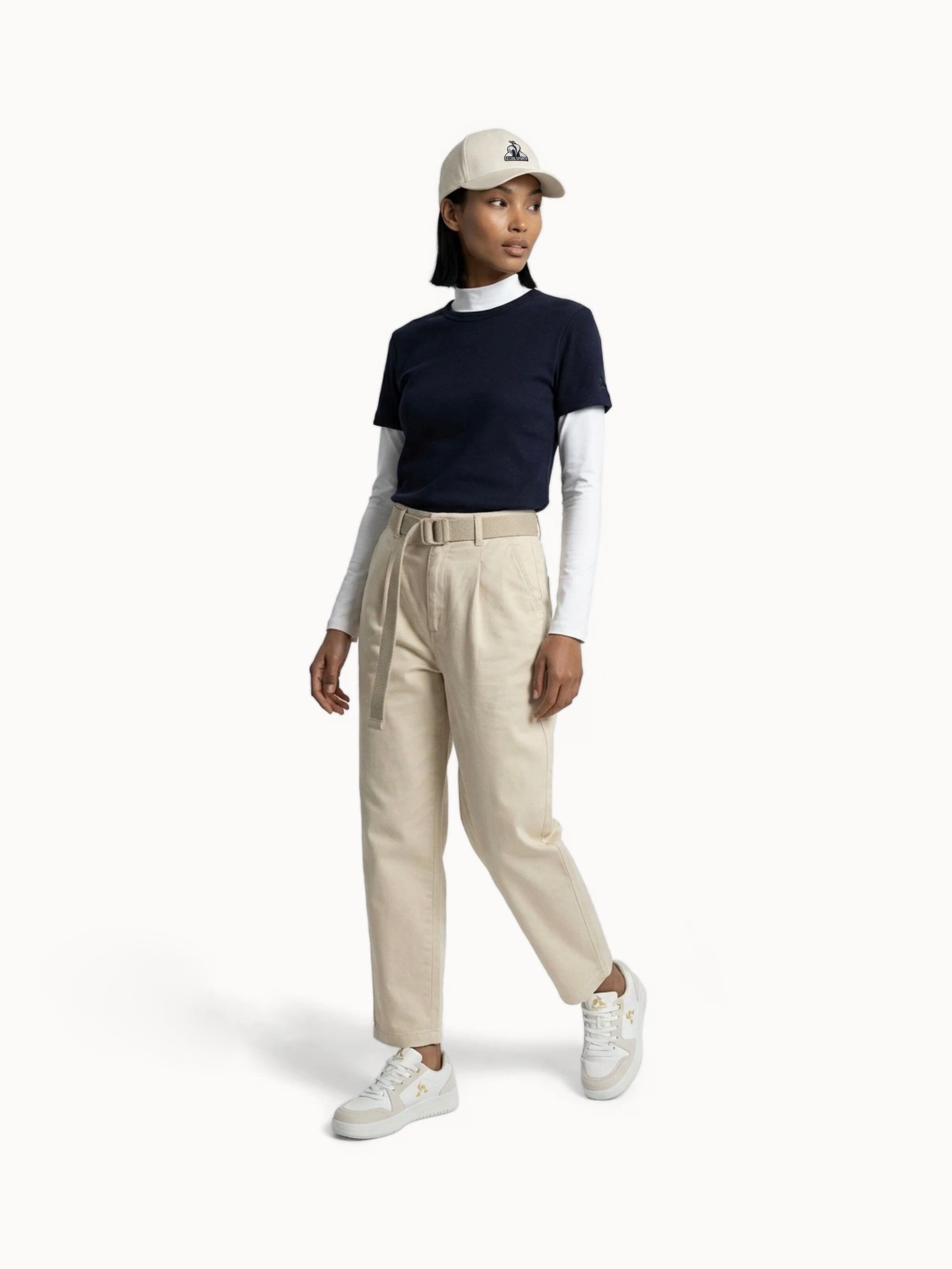 T-shirt crop Essentiel en jersey côtelé Essentiels ton/ton 4/5
