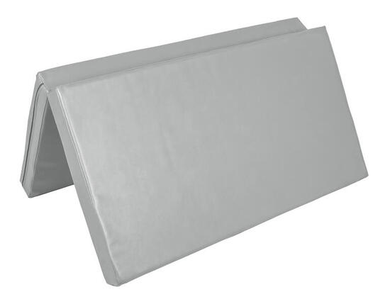Materac dwuczęściowy z rzepami UNDERFIT 130 x 120 x 10 cm miękki szary