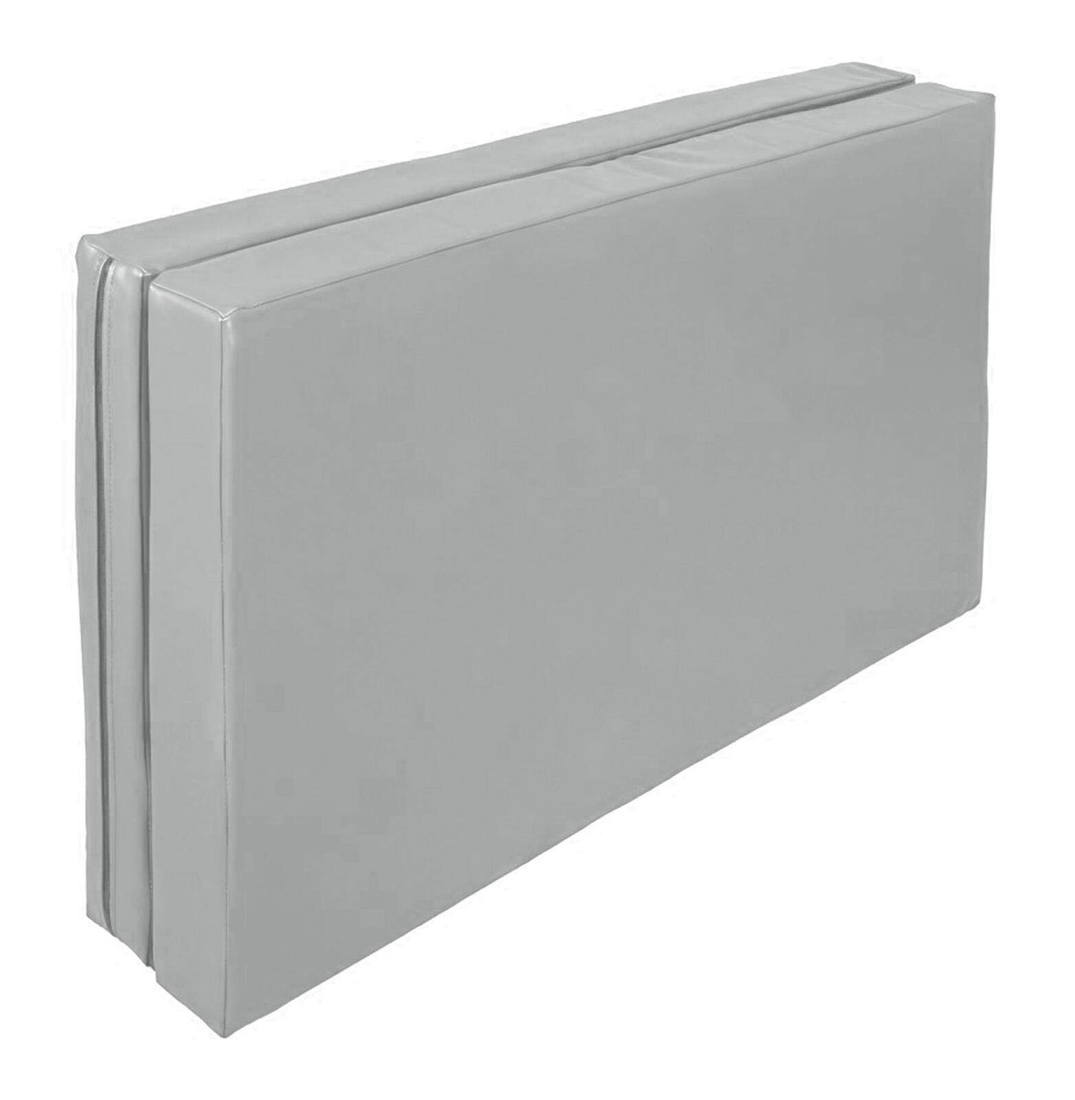 Materac dwuczęściowy z rzepami UNDERFIT 130 x 120 x 10 cm miękki szary 4/7
