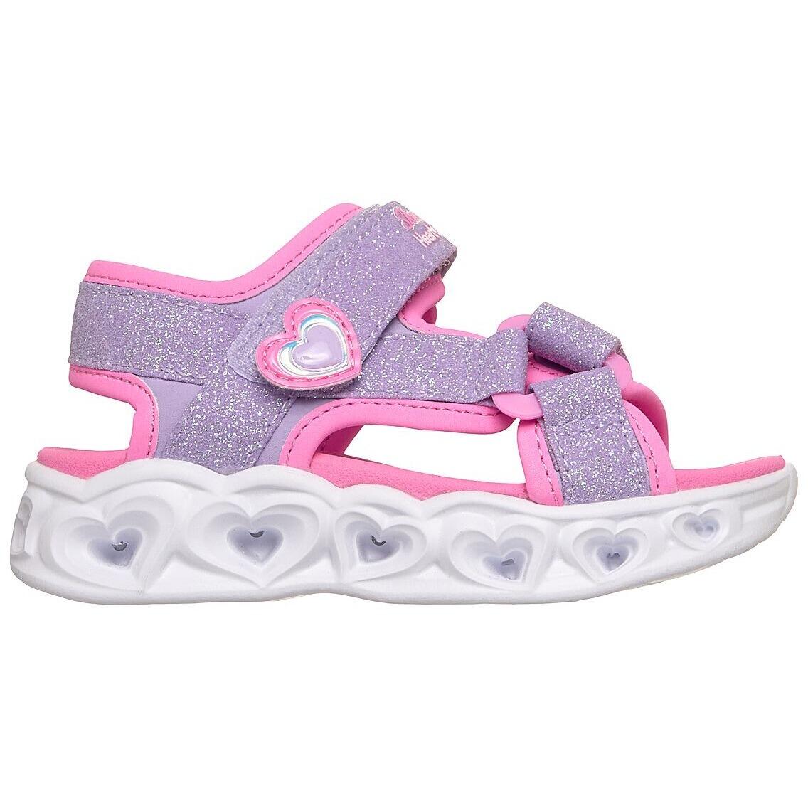 Sandalias Skechers S Lights-heart Lights Sandal, Púrpura, Niños 3/5