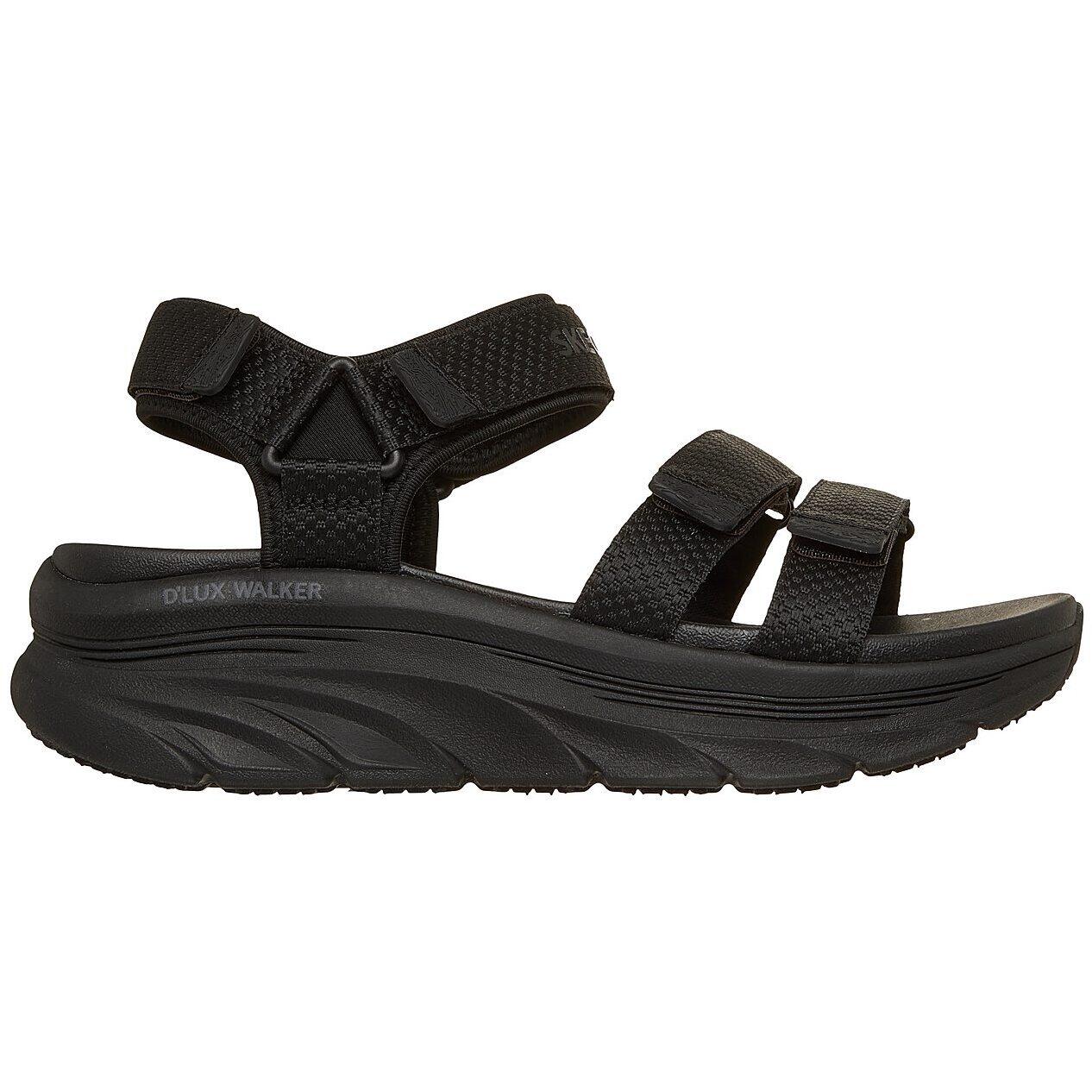 Sandalen Skechers D'lux Walker Sandal-sea-scape, Zwart, Dames 3/5
