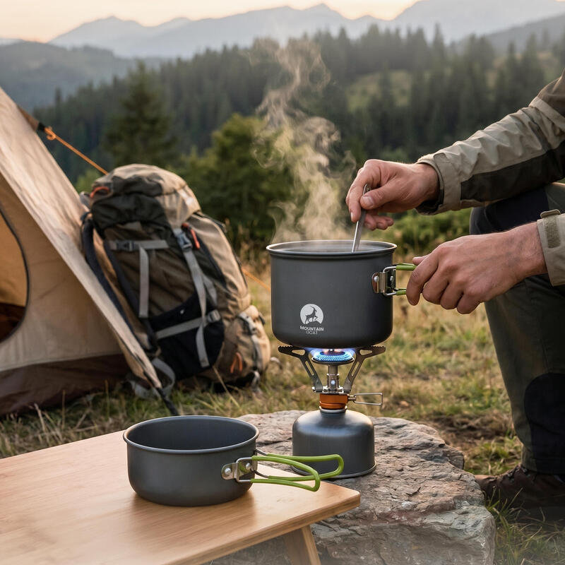 Gamela turistică Mountain Goat – set de vase pentru camping, 2 piese
