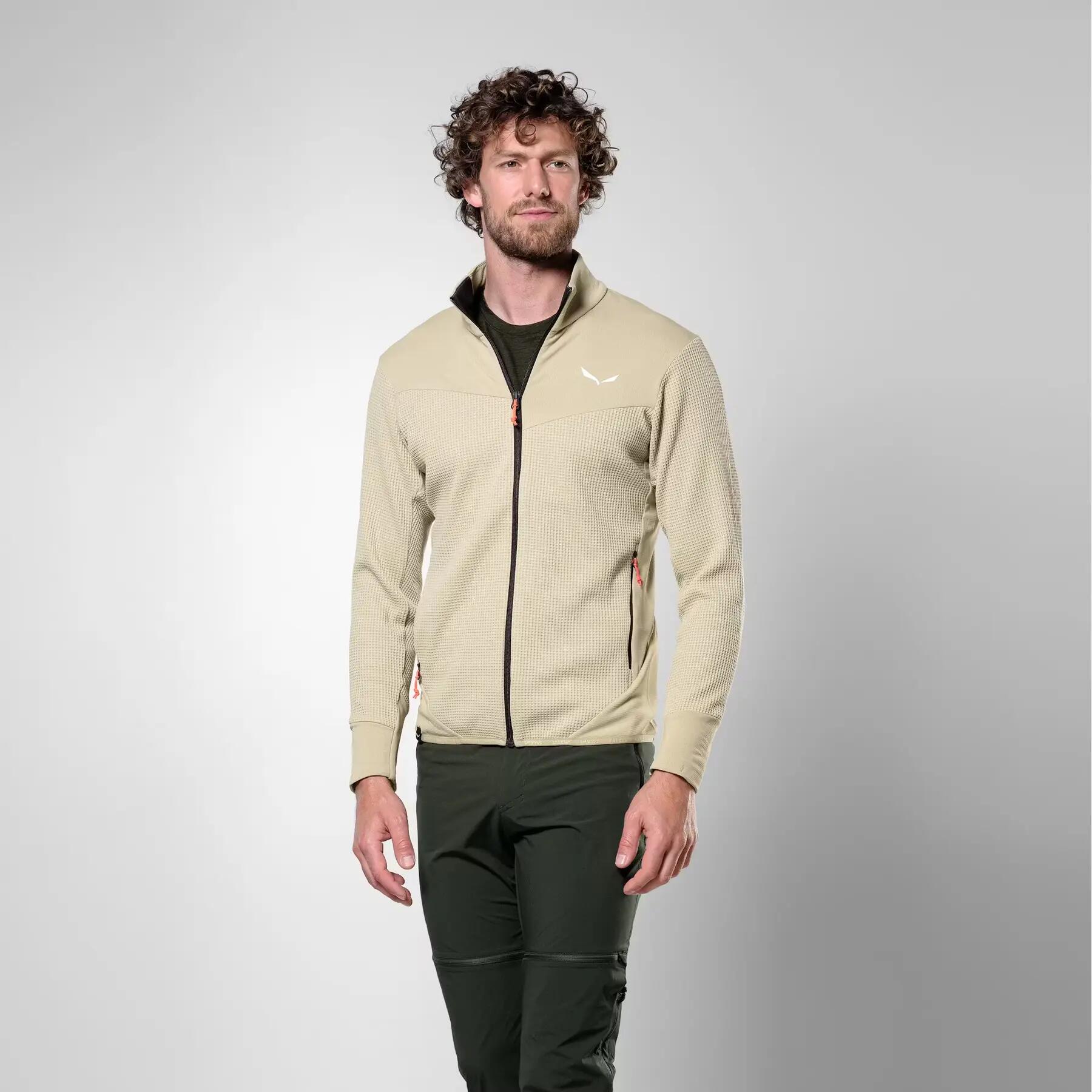Giacca da trekking con zip integrale Salewa Puez Waffle Hyb Pl 2/4
