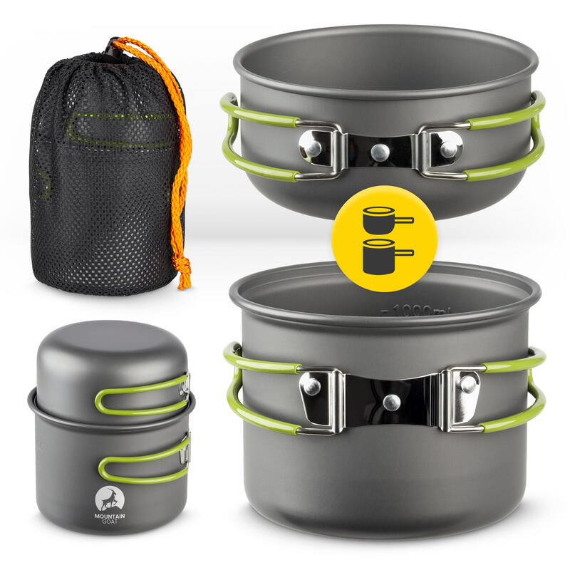 Gamela turistică Mountain Goat – set de vase pentru camping, 2 piese