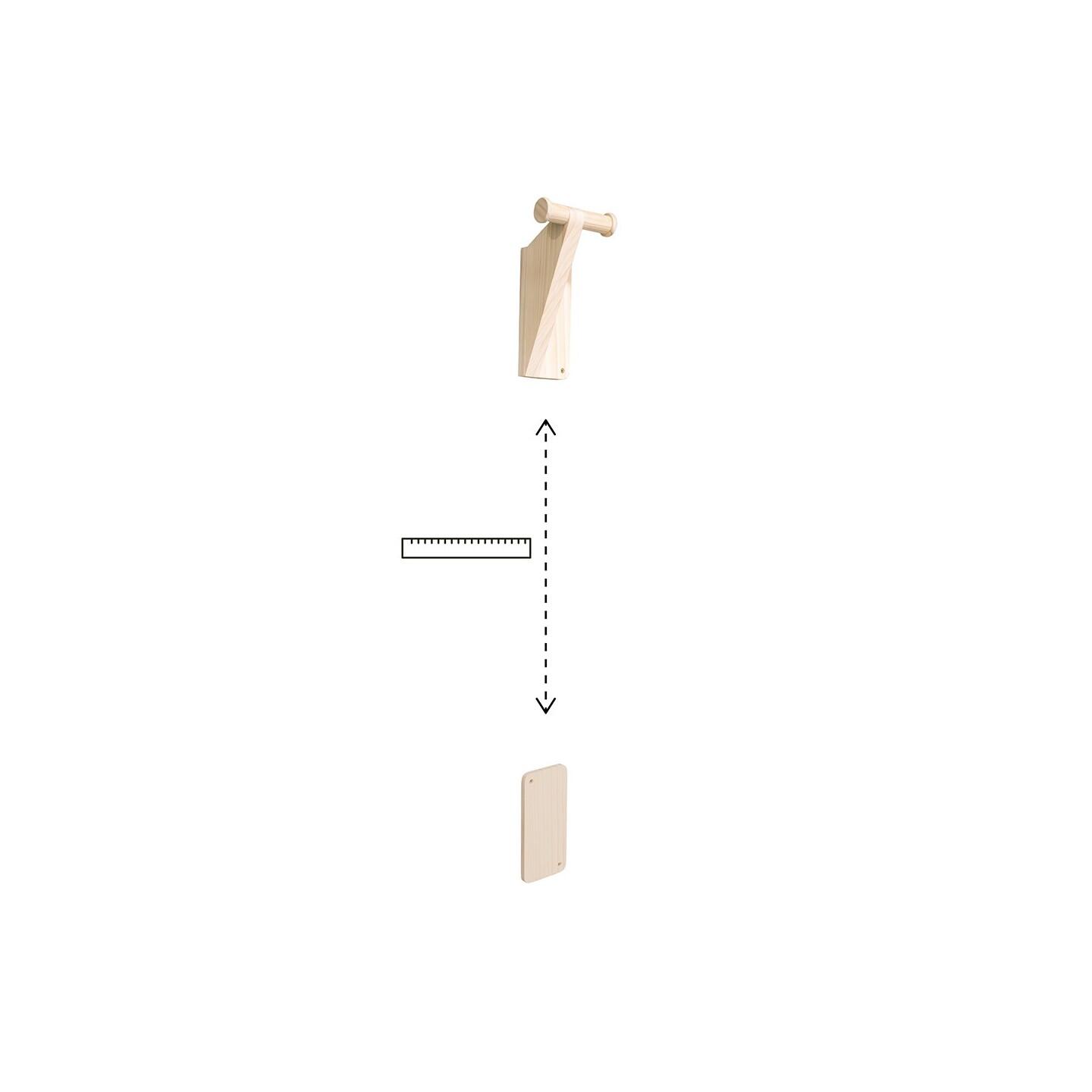 Support vélo mural Woody en bois naturel 14,5 x 14 x 27 cm 4/6