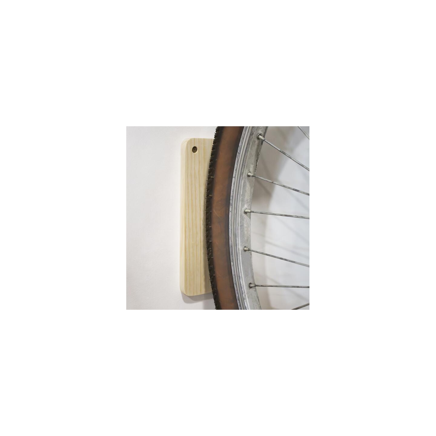 Support vélo mural Woody en bois naturel 14,5 x 14 x 27 cm 6/6