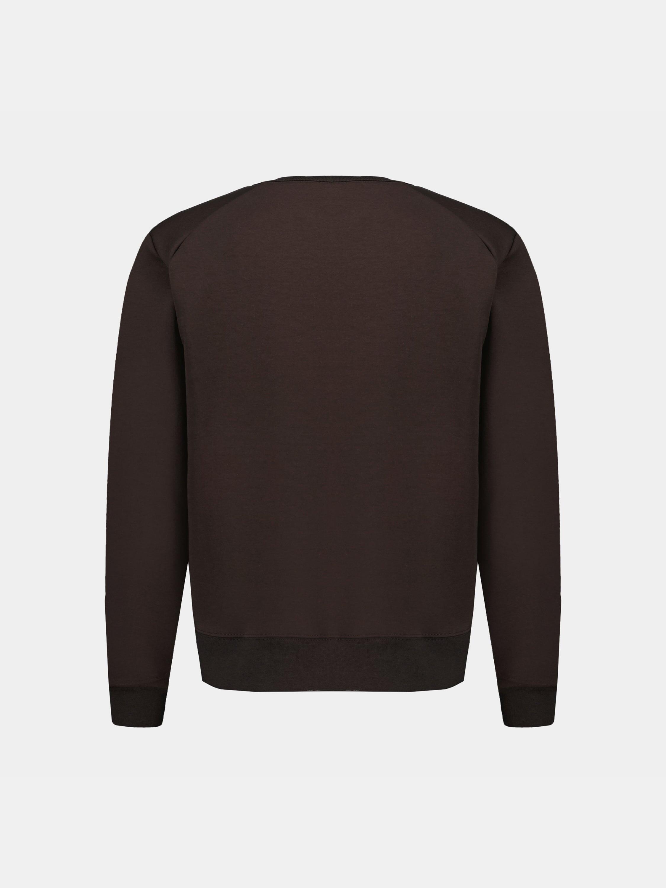 Sweat col rond en double face avec bandes rayées épaules Heritage 3/4