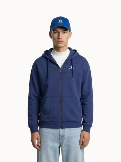 Veste zippée à capuche relax en molleton gratté Contemporain
